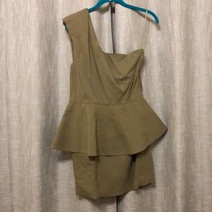 Gold one strap dress